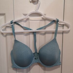 Victoria's Secret Teal Racerback Semi Demi Underwire Bra 36C